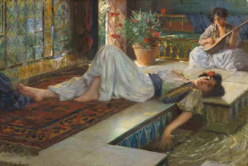 Leisure of the odalisque, Ferdinand Max Bredt